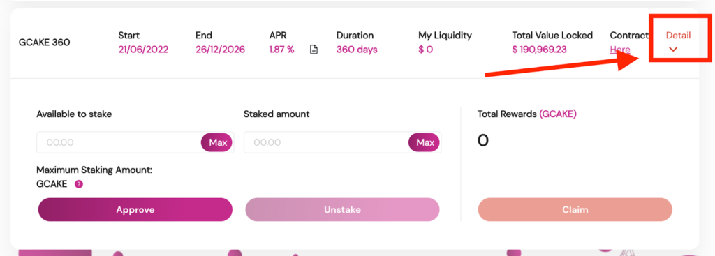 Select a Token or NFT to stake on TTX Finance